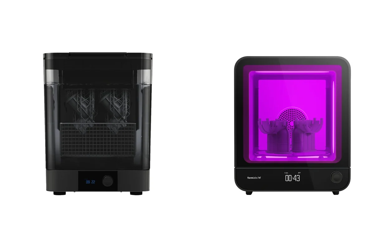自動洗浄機Form Washと二次硬化機Form Cureの正面
