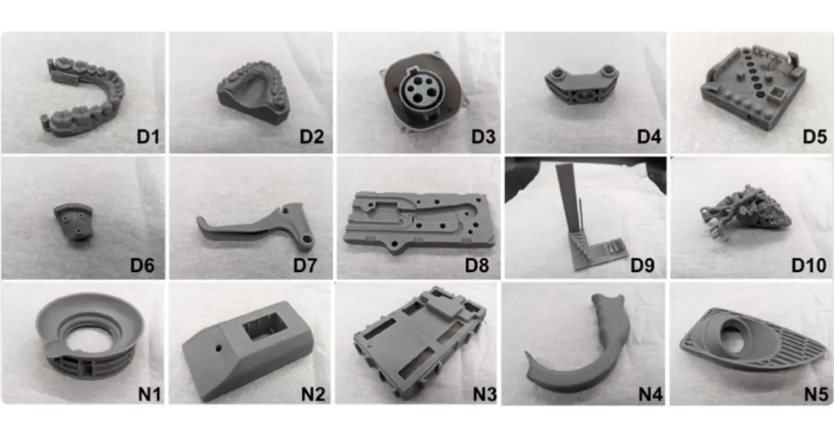 Form 4 信頼性テストで使用された15種類の3Dモデル一覧