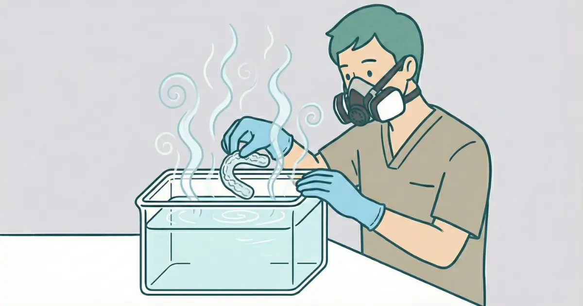 IPA使用時の防護具着用イメージと揮発リスク