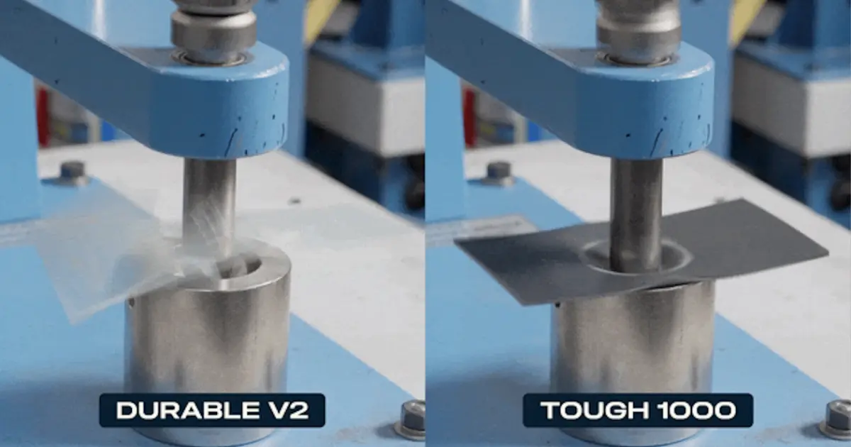 Tough 1000 ResinとDurable Resinの負荷耐久テスト比較