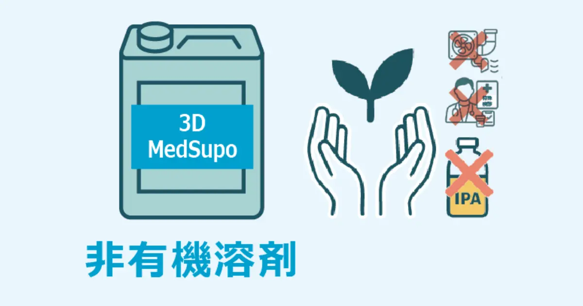 3D Medsupoによる有機則非該当の安全な洗浄工程とコスト削減