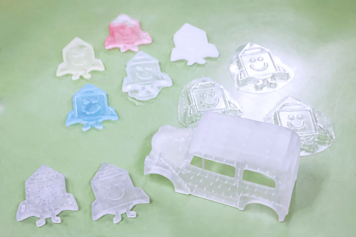 3Dプリンターと真空成形で作られた製品の全体像