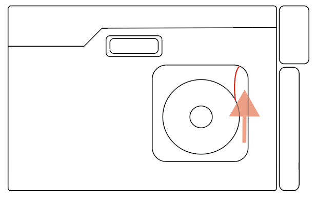 スプールをセットしフィラメントをチューブに通すイラスト
