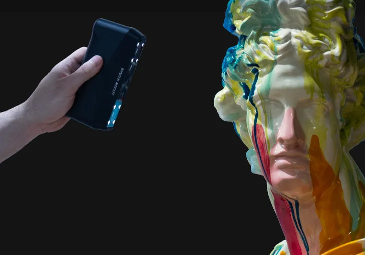 5MP のカラーテクスチャで取り込んだスキャンデータ