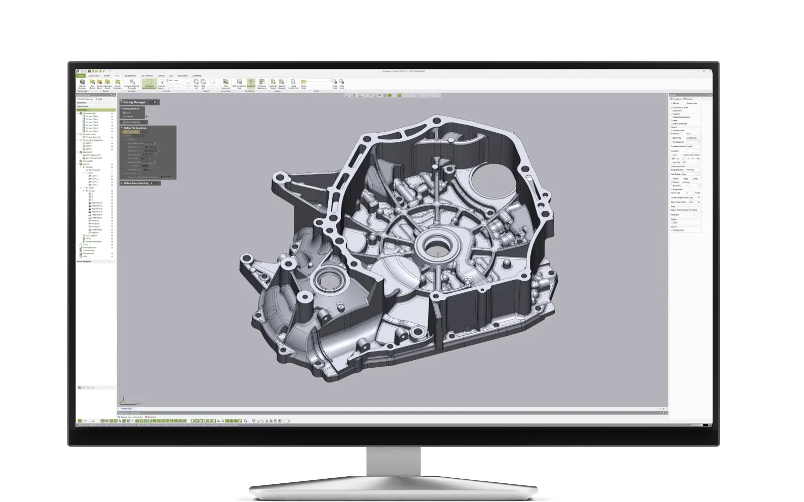 モニターに表示した部品の CAD モデル