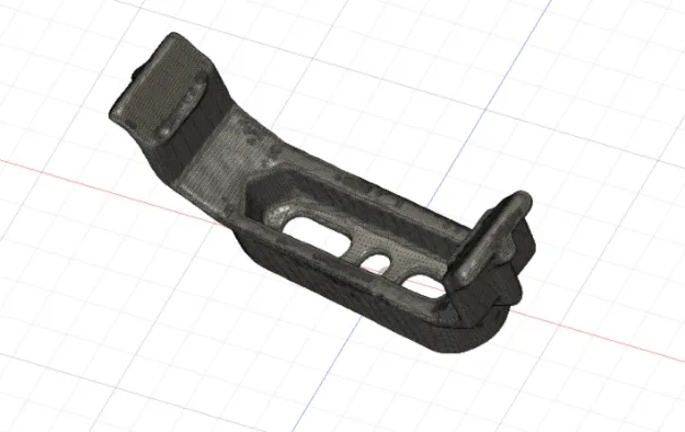 スナップフィットパーツのメッシュ表示