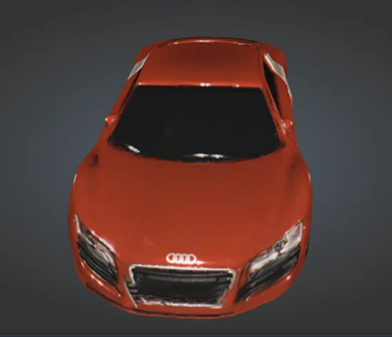 模型車をフルカラーでスキャンした 3D データの正面